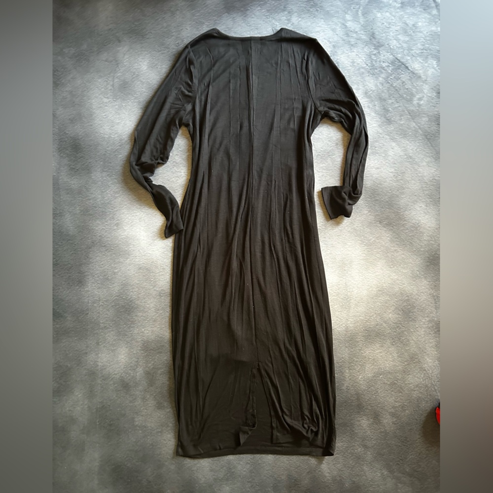 Quince Black Long-Sleeve knit maxi Dress- Large - Picture 6 of 8
